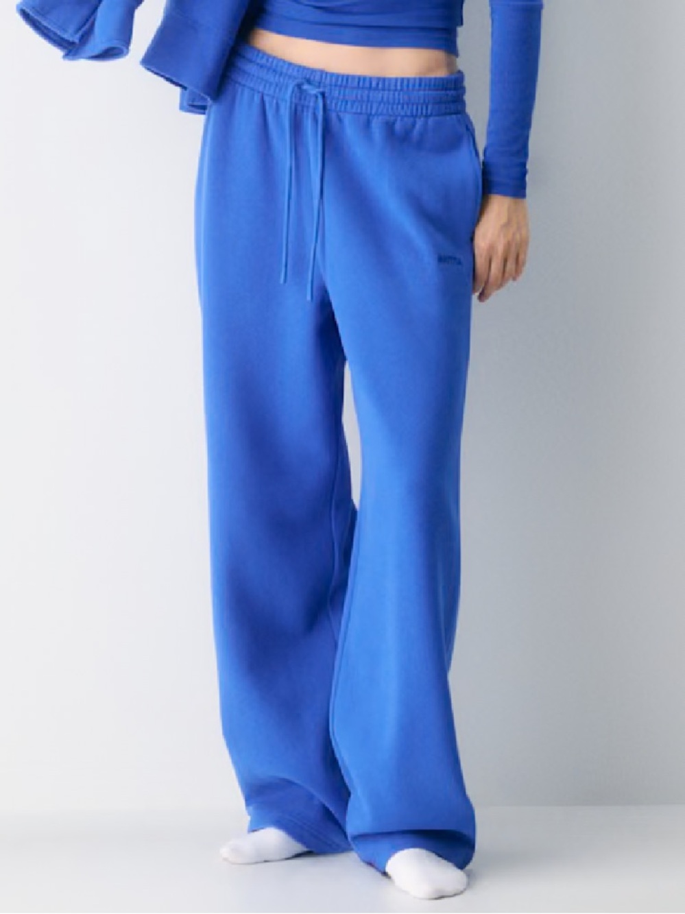 Aritzia Cozy Sweatfleece Boyfriend Wide Sweatpant- Jazz Blue